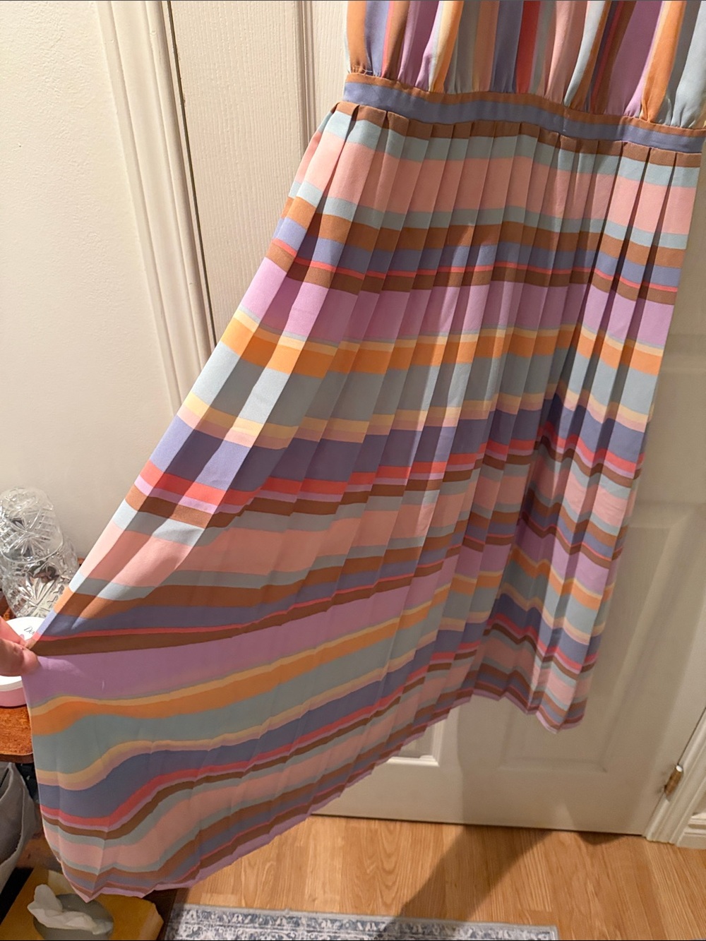 Joe Fresh Pink and Pastel Stripe Halter Dress - Picture 4 of 6